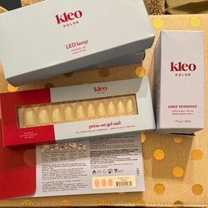 Kleo Kolor Press-On Gel & LED Gel Nails bundle-Vibe Check, Sugary Sweet. Great🎁!